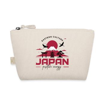 Japan Culture: Fuji & Positive Energy - Organic Pouch - nature - Front