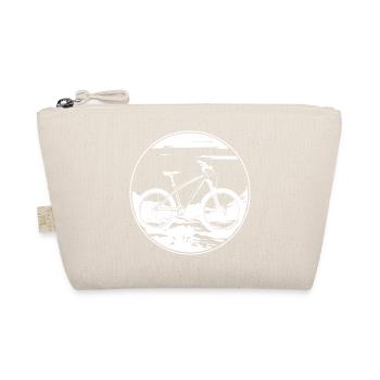 Mountain Biking Drawing - Organic Pouch - nature - Front