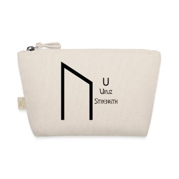 Uruz Rune Complete Black – Viking Futhark - Organic Pouch - nature - Front