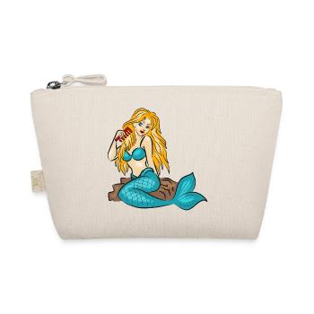 Mermaid on a rock - Organic Pouch - nature - Front