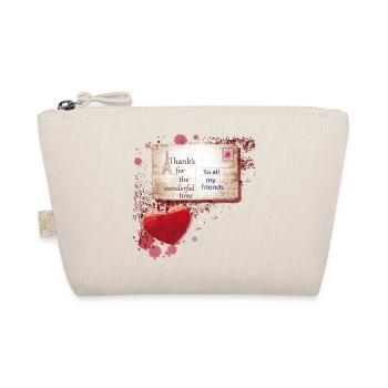 Paris Postcard Thank You to Friends - Organic Pouch - nature - Front