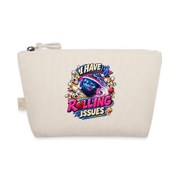 I Have Rolling Issues Bowling Ball Comic Saying - Organic Pouch - nature - Front