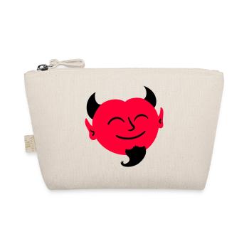Happy Devil Icon (Farben änderbar) - Bio-Täschchen - Natur - Vorne