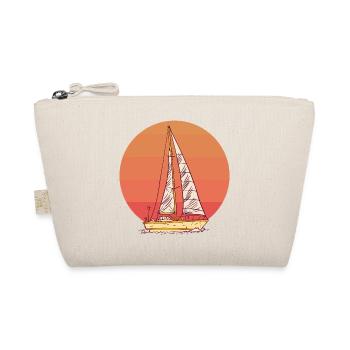 Segelboot im Sonnenuntergang Segler Geschenk Segel - Bio-Täschchen - Natur - Vorne