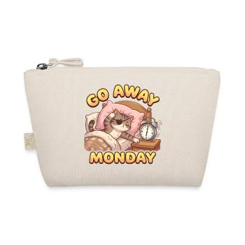 Go Away Monday – Müde Kater Morgenmuffel Design - Bio-Täschchen - Natur - Vorne