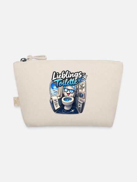 Lieblingstoilette – High in the Sky ✈️🚽 - Bio-Täschchen - Natur