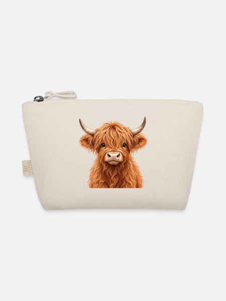 Süße Highland Cow – Schottisches Hochlandrind - Bio-Täschchen - Natur