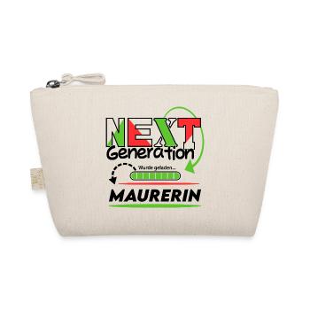 Maurerin Next Generation Beruf Arbeit Frau Job - Bio-Täschchen - Natur - Vorne