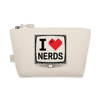 I Heart Nerds Pixel Heart - Bio-Täschchen - Natur - Vorne