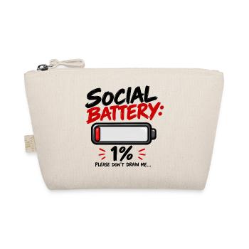 Soziale Batterie - Bio-Täschchen - Natur - Vorne