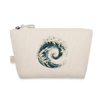 Kanagawa Welle Fibonacci Spirale – Japanische Kuns - Bio-Täschchen - Natur - Vorne