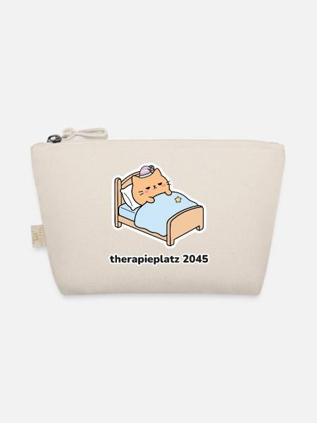 therapieplatz 2045 – Katze im Bett - Bio-Täschchen - Natur