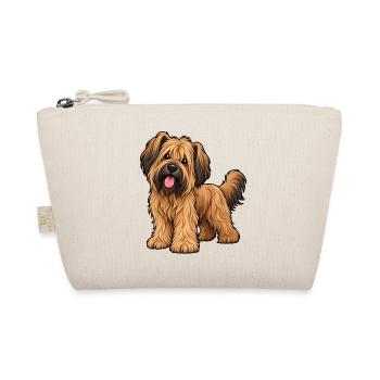 Briard Kawaii Style – Süßer Hütehund - Bio-Täschchen - Natur - Vorne