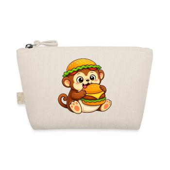 Schimpanse mit Cheeseburger Fast Food - Bio-Täschchen - Natur - Vorne