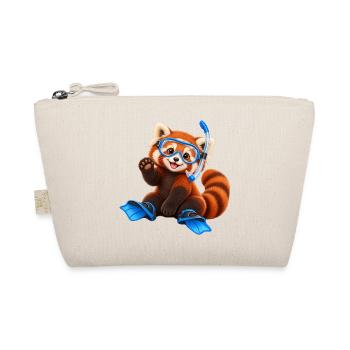 Tauchender Red Panda - Bio-Täschchen - Natur - Vorne