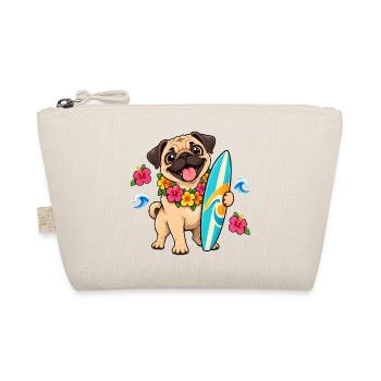 Mops Hund süßer Mops niedlicher Mops - Bio-Täschchen - Natur - Vorne