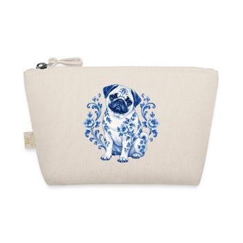 Mops Hund süßer Mops niedlicher Mops - Bio-Täschchen - Natur - Vorne