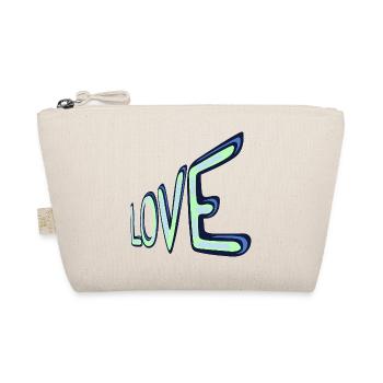 Liebes Neon Schriftzug - Bio-Täschchen - Natur - Vorne