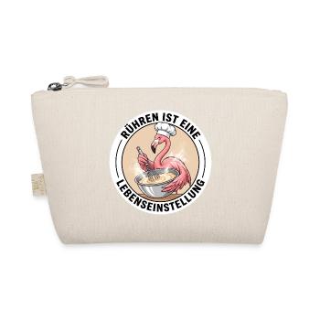 Rühren Lebenseinstellung Flamingo - Bio-Täschchen - Natur - Vorne