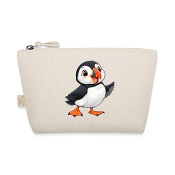 Papageientaucher Kawaii Style – Süßer Vogel - Bio-Täschchen - Natur - Vorne