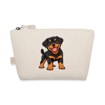 Rottweiler Kawaii Style – Süßer Hund - Bio-Täschchen - Natur - Vorne