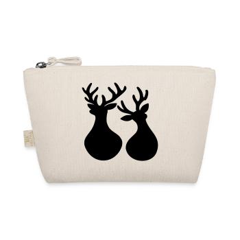 Weihnachten Rentiere minimalistisch - Bio-Täschchen - Natur - Vorne