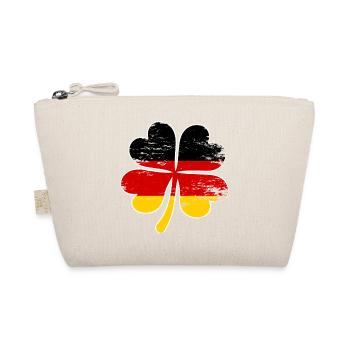 Deutschland Flagge Kleeblatt used - Bio-Täschchen - Natur - Vorne