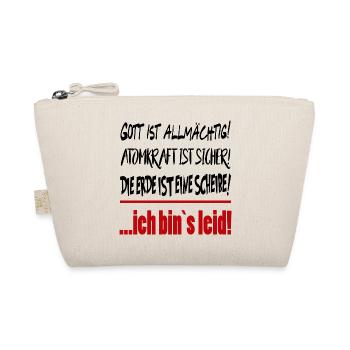 Erde Scheibe Gott Allmächtig Sprüche Floskel  - Bio-Täschchen - Natur - Vorne