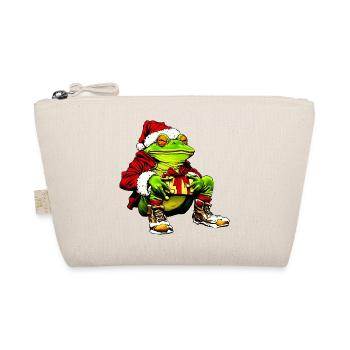 Frösche Weihnachten - Bio-Täschchen - Natur - Vorne