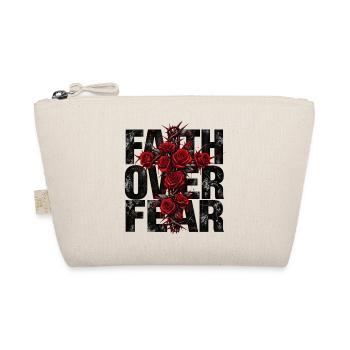 Faith Over Fear Jesus Christliches Motiv Geschenk - Bio-Täschchen - Natur - Vorne