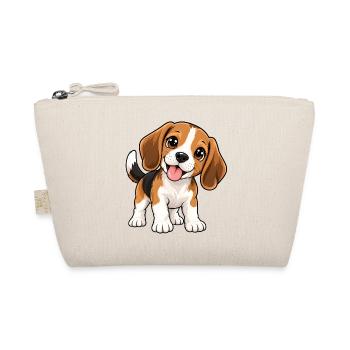 Beagle Kawaii Style – Süßer Spürhund - Bio-Täschchen - Natur - Vorne