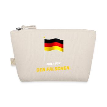 Einer von den Falschen - Fahne Schwarz Rot Gold - Bio-Täschchen - Natur - Vorne