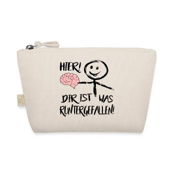 Gehirn Hier runtergefallen Männchen Sprüche  - Bio-Täschchen - Natur - Vorne
