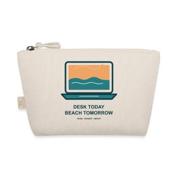 Schreibtisch Heute Strand Morgen - Bio-Täschchen - Natur - Vorne