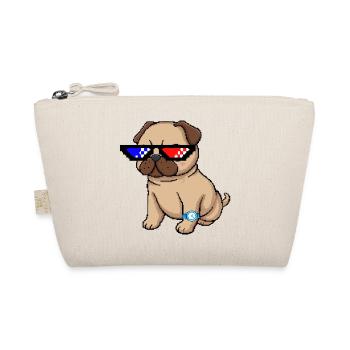Pixel Shades Pug - Bio-Täschchen - Natur - Vorne