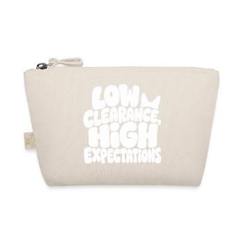 Hundehumor – Low Clearance High Expectations - Bio-Täschchen - Natur - Vorne