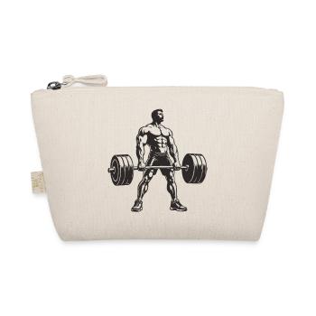 Krafttraining Muskelheld Barbell - Bio-Täschchen - Natur - Vorne