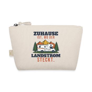 Zuhause ist, wo der Landstrom steckt | Wohnmobil - Bio-Täschchen - Natur - Vorne