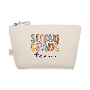 Team Second Grade 2nd Grade School Teacher Gift - Organic Pouch - nature - Front