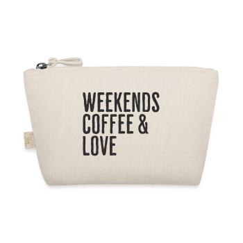 Coffee & Love Weekend Humor Romantic Weekend - Organic Pouch - nature - Front