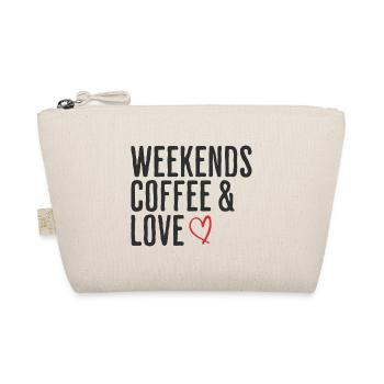 Coffee & Love Weekend Humor Romantic Weekend - Organic Pouch - nature - Front