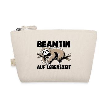 Faultier Beamtin auf Lebenszeit - Spruch - Bio-Täschchen - Natur - Vorne