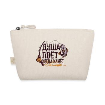 The Angler Soul Sings Saying on Russian Fishing - Organic Pouch - nature - Front