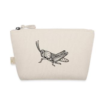 Grasshopper Acrididae Insect Black - Organic Pouch - nature - Front
