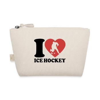 J’aime le hockey sur glace - Coeur - Hobby - Trousse biologique - nature - Devant