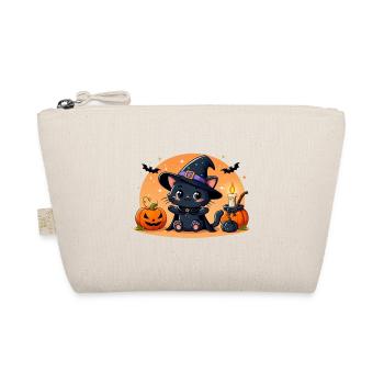 Chaton noir Halloween - Trousse biologique - nature - Devant