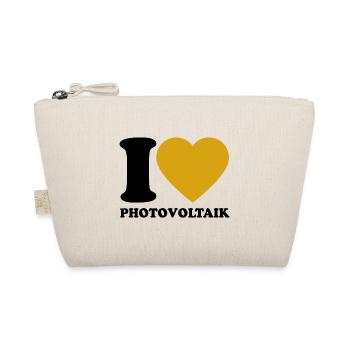 I Love Photovoltaik - Herz - Erneuerbare Energie - Bio-Täschchen - Natur - Vorne