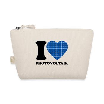 I Love Photovoltaik - Herz - Erneuerbare Energie - Bio-Täschchen - Natur - Vorne