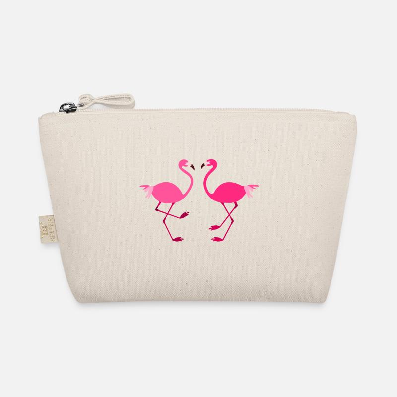 Flamingos voegel rosa tiere - Bio-Täschchen - Natur