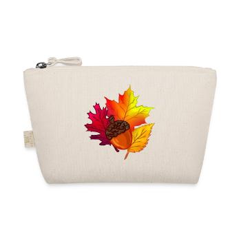 Fall foliage leaves forest acorn - Organic Pouch - nature - Front